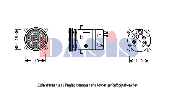 AKS DASIS Компрессор, кондиционер 850736N